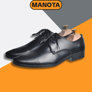Giày da nam Manota giày tây nam buộc dây mũi nhọn cao cấp BT09 siêu mềm