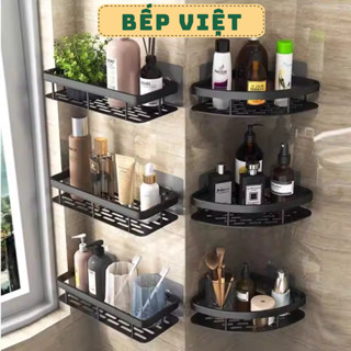 ( Ảnh thật ) Kệ góc nhà tắm dán tường, giá để đồ nhà bếp, nhà tắm đa năng hợp kim nhôm chịu lực tốt, siêu dính