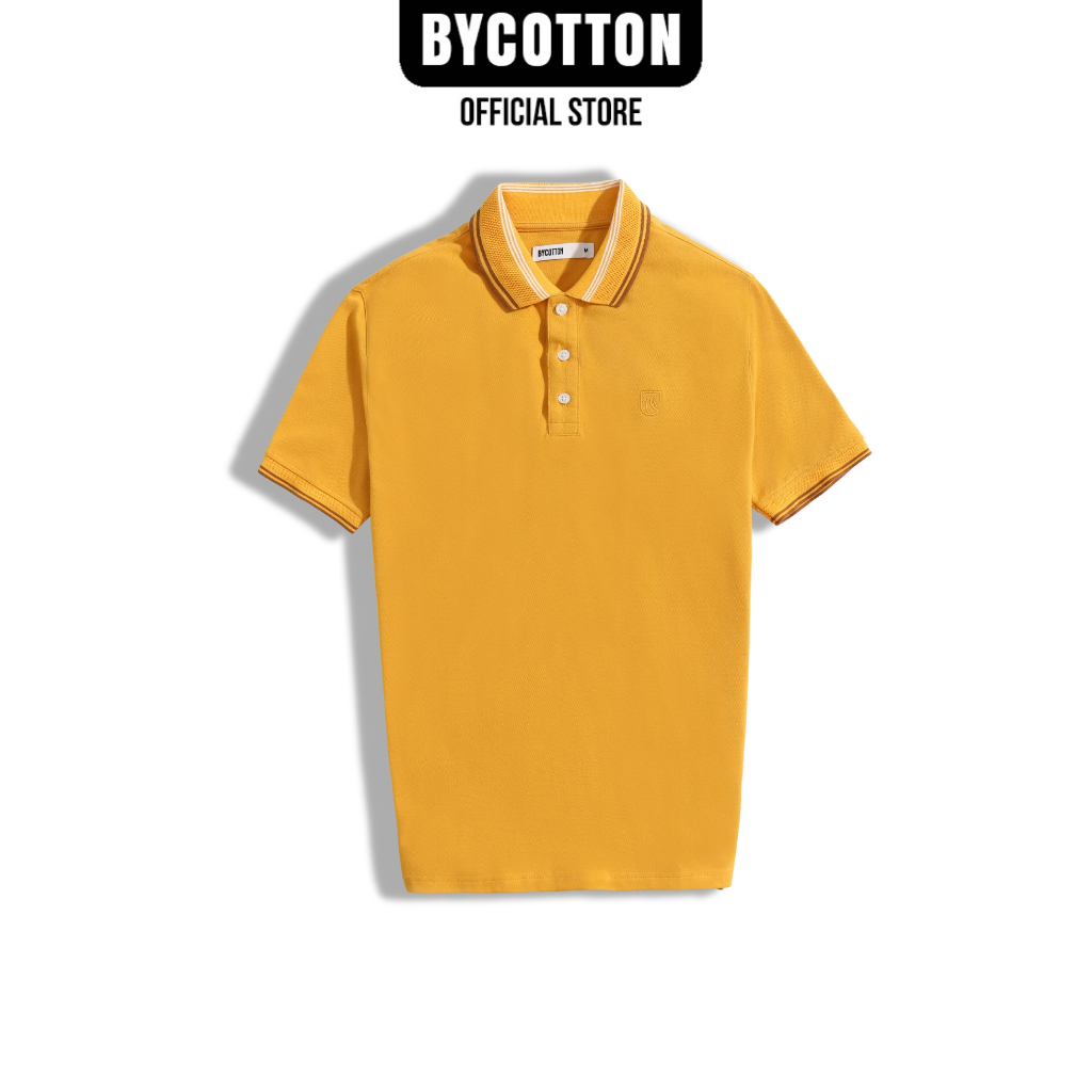 Áo Thun Nam Cao Cấp Polo Premium Basic Yellow Bo Tổ Ong BY COTTON