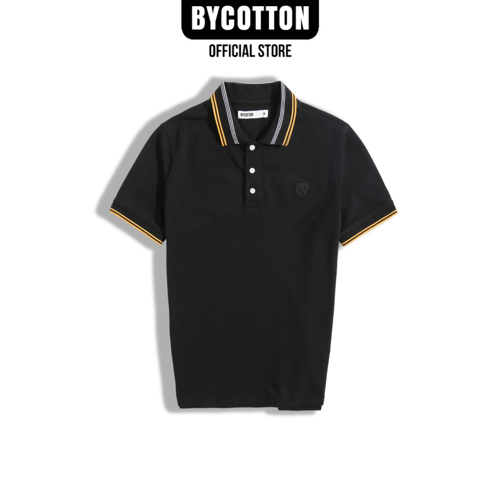 Áo Thun Nam Cao Cấp Polo Premium Basic Black Bo Tổ Ong BY COTTON