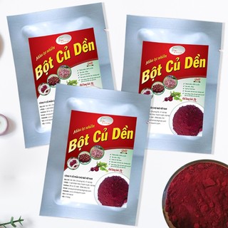 Set 3 gói bột củ dền đỏ 20gr nguyên chất 100% từ củ dền đỏ dùng tạo màu thực phẩm, đồ uống, bánh kẹo, thạch rau câu