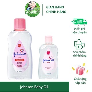 Dầu masage và dưỡng ẩm johnson baby oil 50ml và 200ml....