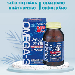 Viên uống dầu cá Omega 3 bổ mắt, bổ não, hỗ trợ tim mạch Orihiro nhật bản 180 viên