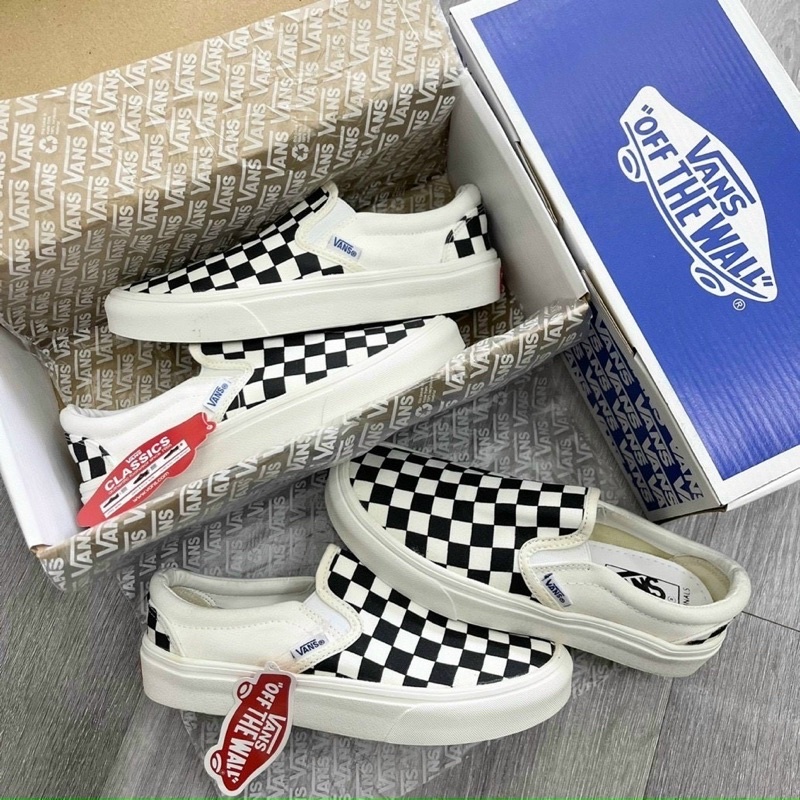 Giày Thể Thao 𝐕𝐀𝐍𝐒 Vaul Lười Caro Cực Hot 2022