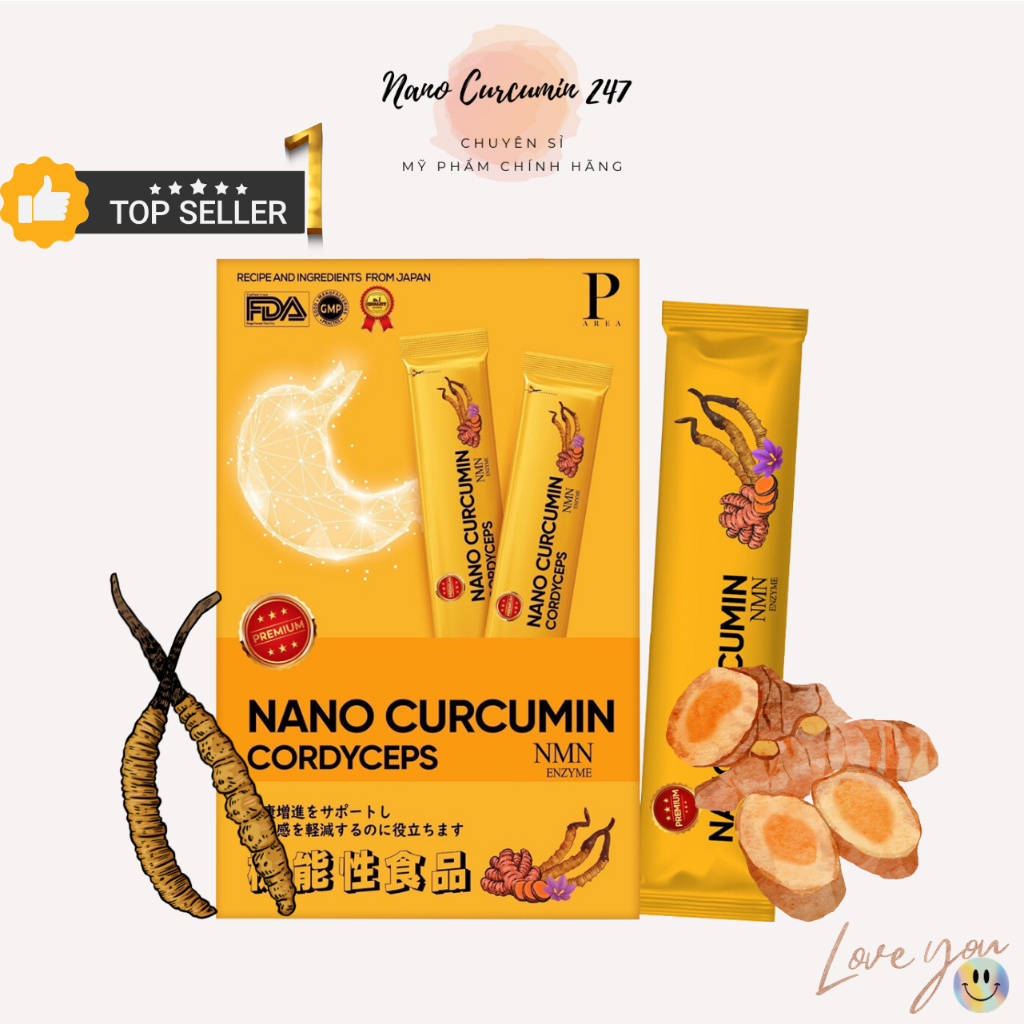 Thạch Nghệ Vị Chuối Daily Curcumin Nano 247 Có Sợi Saffron Thật Giúp Ngủ Ngon Ăn Ngon