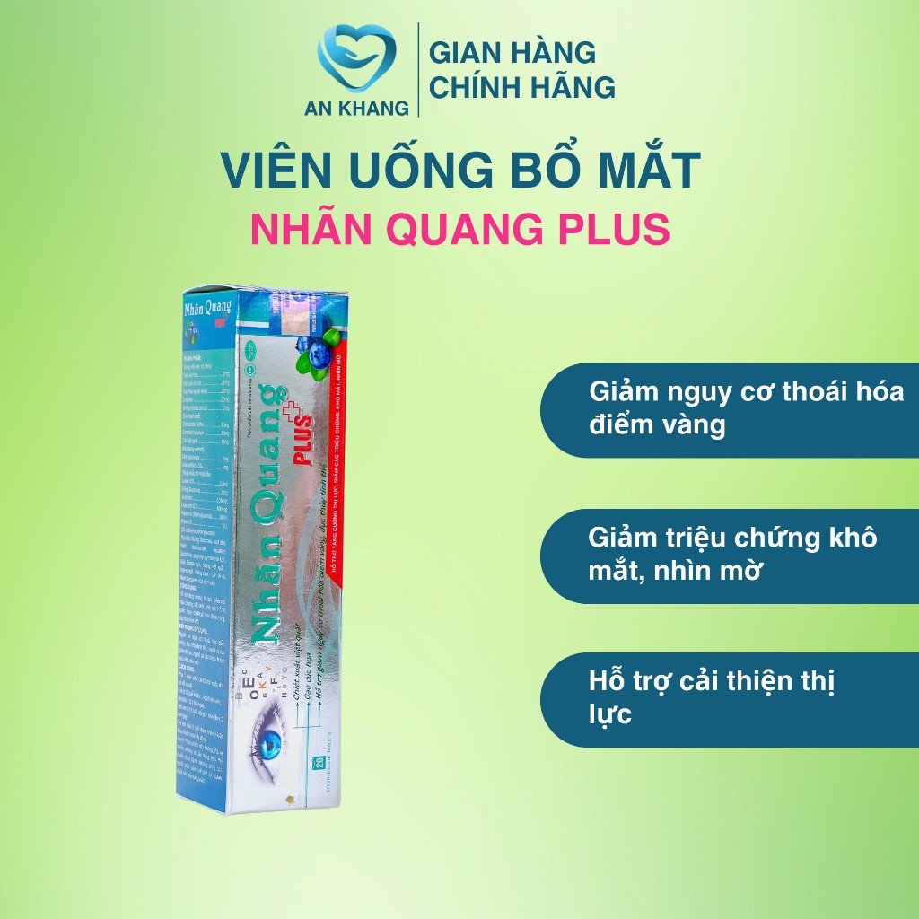 Viên Uống Bổ Mắt Nhãn Quang Plus Dạng Viên Sủi Tăng Cường Thị Lực Mắt Chống Mỏi Mắt Nhức Mắt Japa Kids