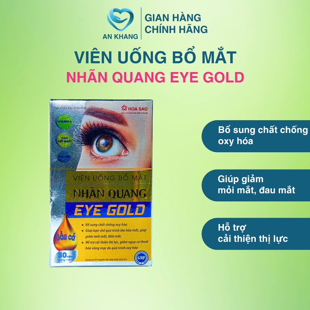 Bổ Mắt EYE GOLD Tăng Cường Thị Lực Mắt Chống Mỏi Mắt Hỗ Trợ Đôi Mắt Khoẻ Japa Kids