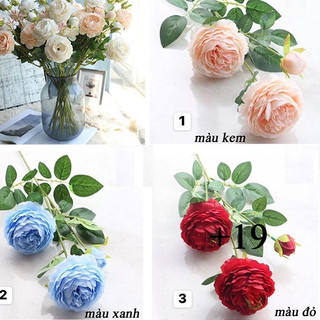 Hoa Giả - Hoa Hồng Lụa Lizflower cao cấp (61cm) trang trí nhà cửa,nội thất,cửa tiệm,decor quán cafe sân vườn,chụp ảnh