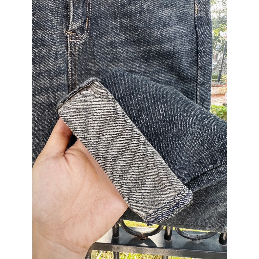 -1703 Quần Jean Nữ Baggy Co Giãn Thêu Chữ,Quần bò begy co giãn dáng rộng thoải mái năng động cạp cao HOT23