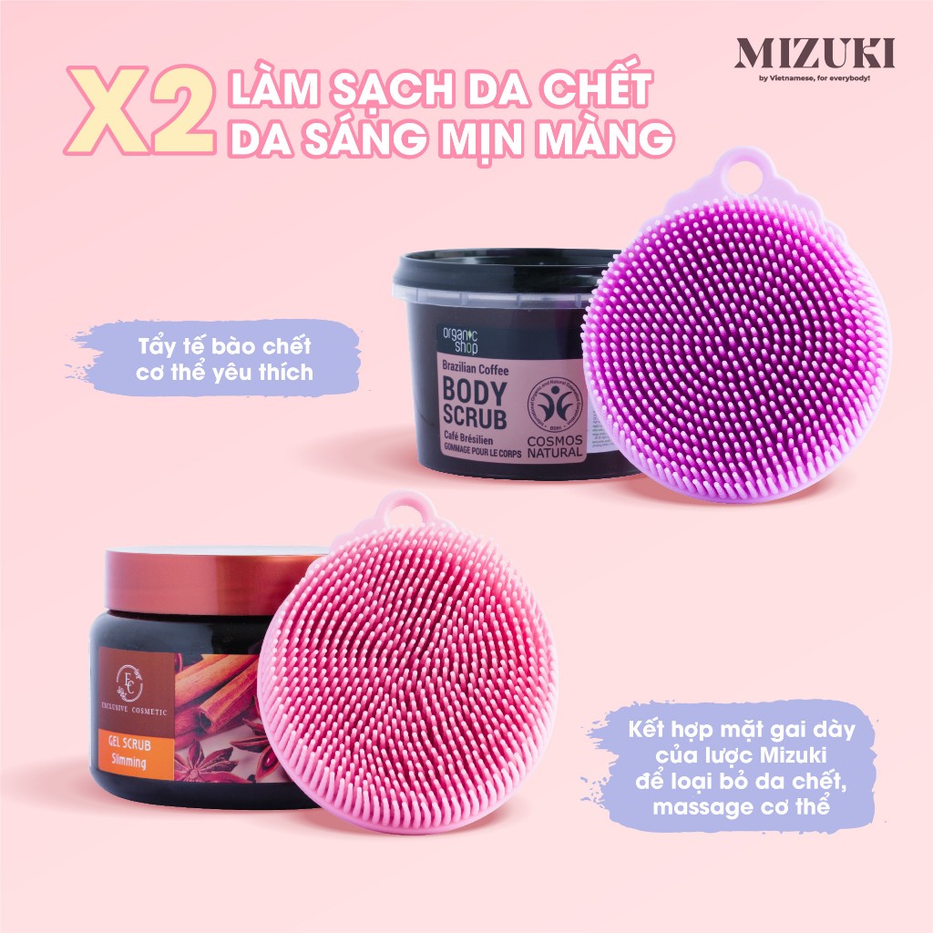 Lược Gội Đầu Massage Da Đầu Thư Giãn 2in1 Mizuki