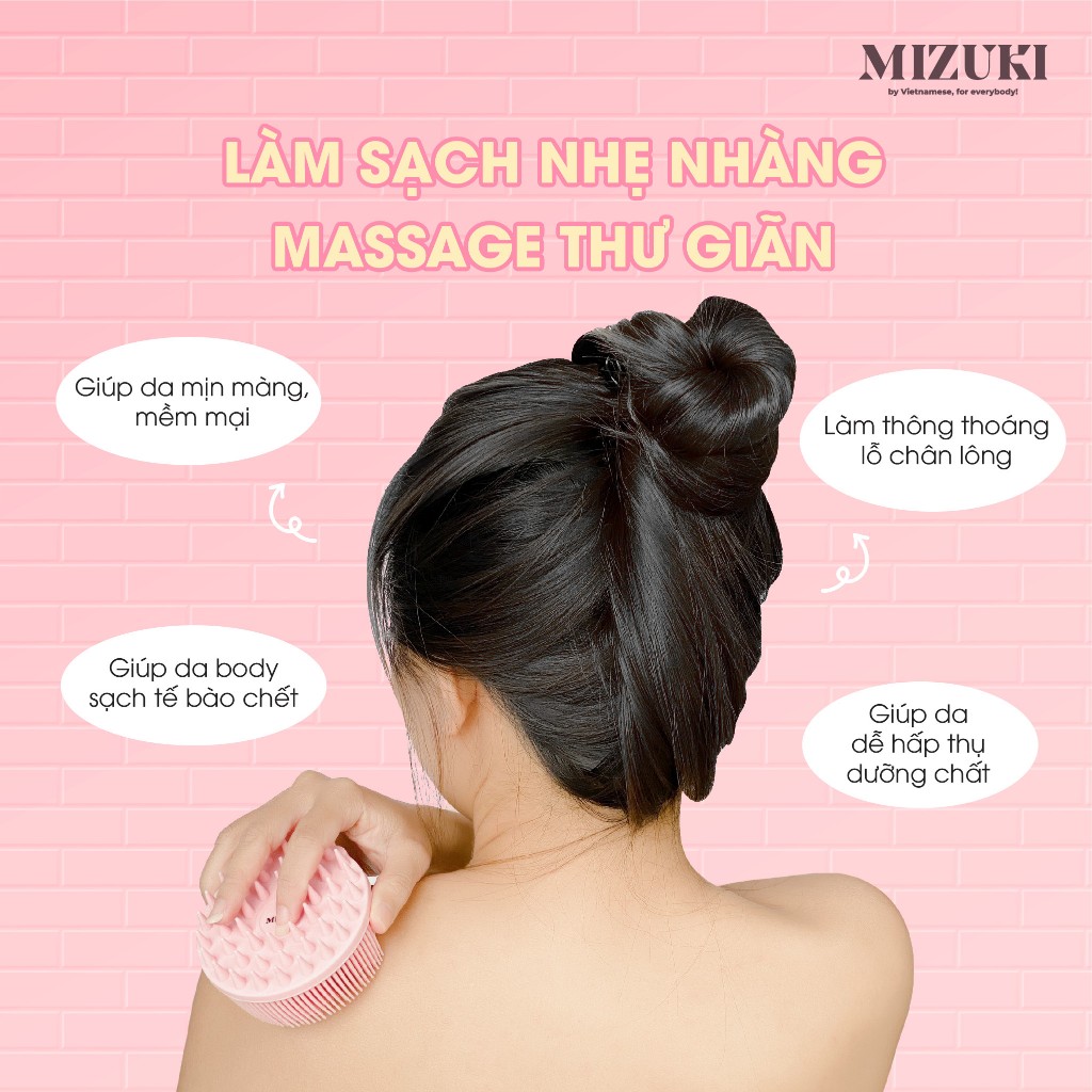 Lược Gội Đầu Massage Da Đầu Thư Giãn 2in1 Mizuki (Màu Ngẫu Nhiên)