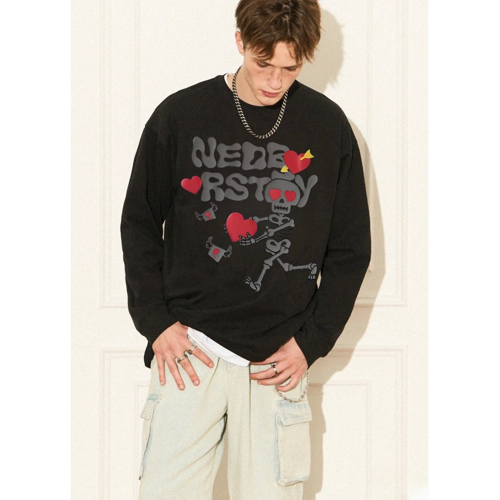 Áo Sweater Nỉ Dày Dặn Skeleton The Sommet 03