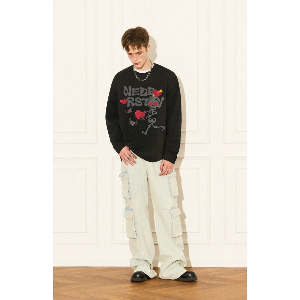 Áo Sweater Nỉ Dày Dặn Skeleton The Sommet 03