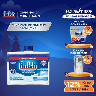 Dung Dịch Tẩy Rửa Máy Rửa Chén Bát Finish Dishwasher Deep Cleaner - chai 250ML