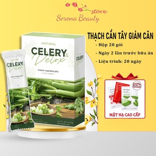 Thạch Giảm Cân Celery Detox Hộp 20 gói Thạch Cần Tây Giúp Detox Đẹp Da Giảm Cân Cấp Tốc
