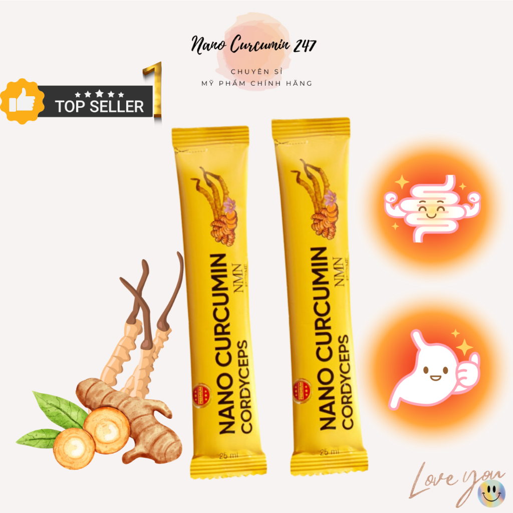 Thạch Nghệ NMN Daily Nano Curcumin 247 Thạch Nghệ Vị Chuối Hộp Mini 2 Thanh