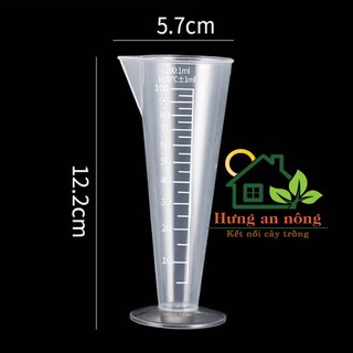 Ly 100ml đong lường nhựa PP trong dẻo an toàn