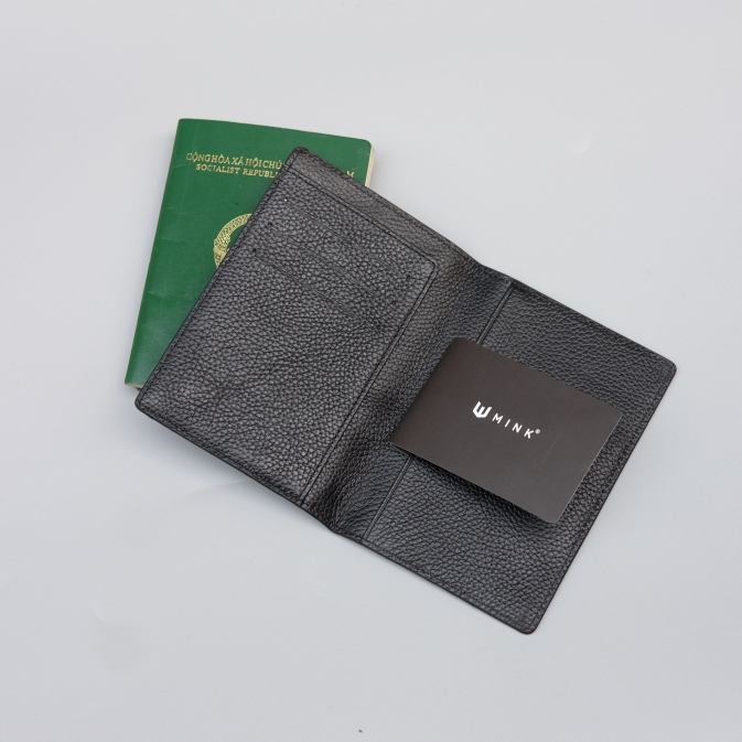 GIA Passport - bao da thật để hộ chiếu MINK Leather HT50