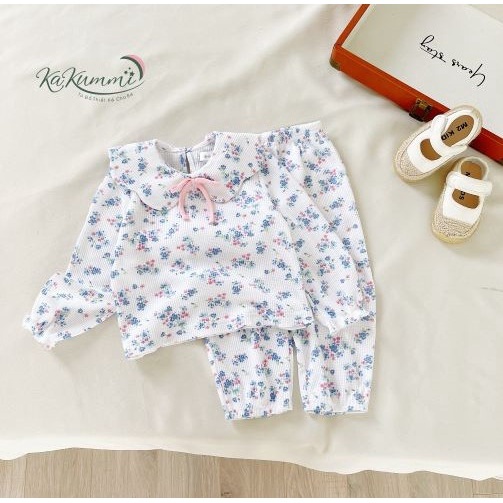 Set quần áo dài tay cotton len