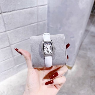    Mua 1 tặng   Đồng hồ nữ Royal Crown 3635 Vuông Pin Dây Da Trắng size 24x30mm Authentic full box Luxury diamond wat 