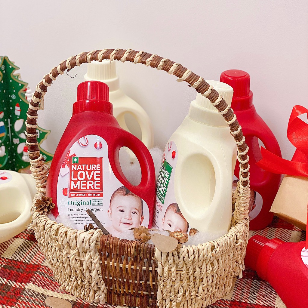 Combo Nước giặt và nước xả Nature Love Mere hương Original chai 1.8L/ túi 1.3L