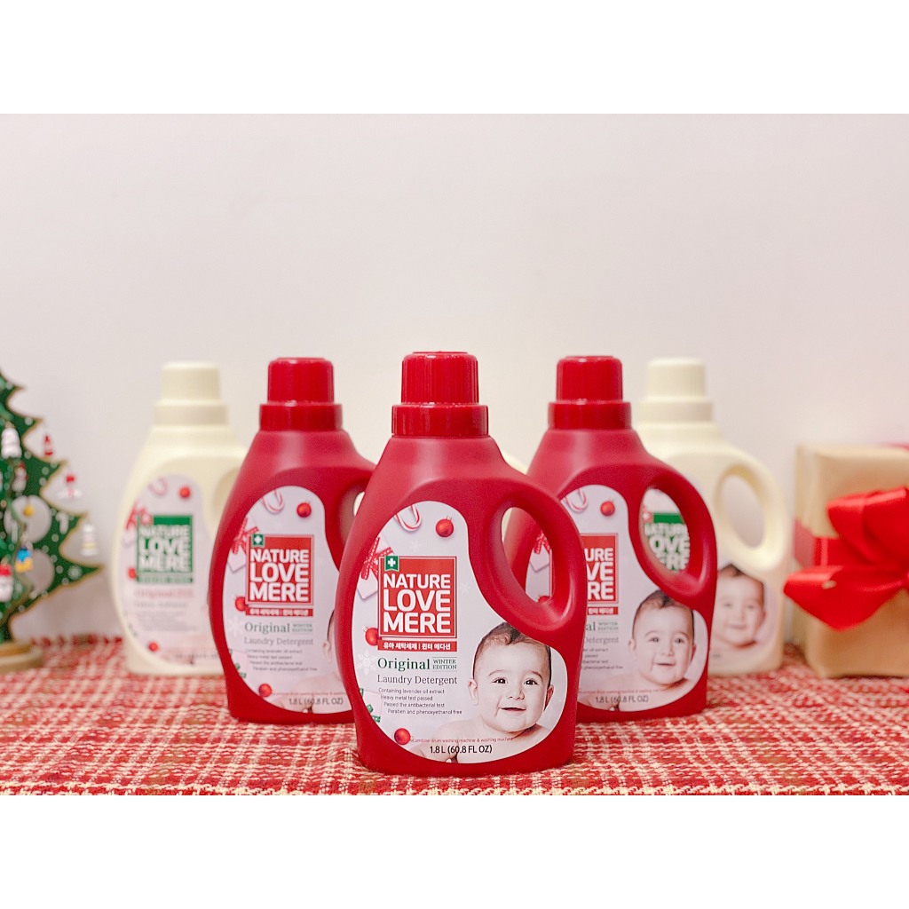 Combo Nước giặt và nước xả Nature Love Mere hương Original chai 1.8L/ túi 1.3L