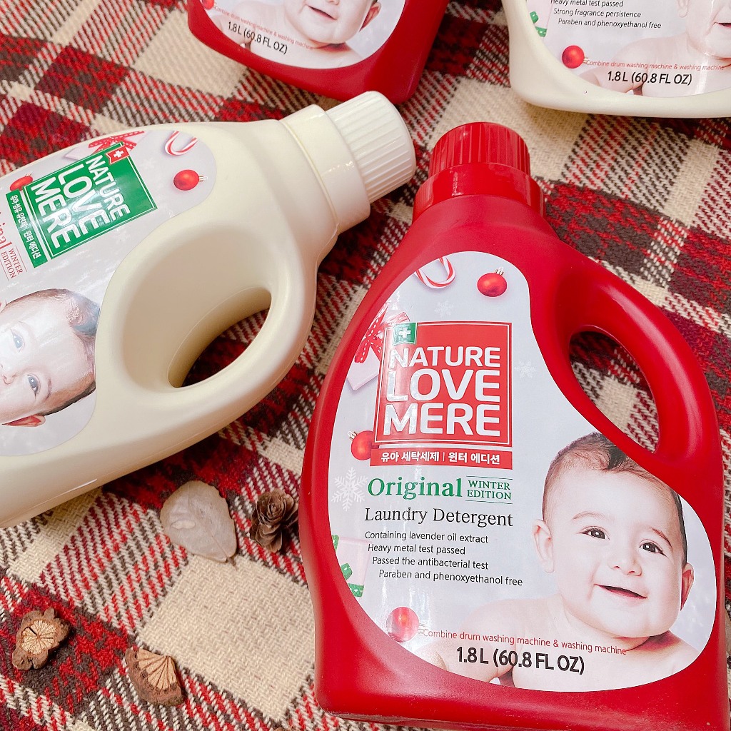 Combo Nước giặt và nước xả Nature Love Mere hương Original chai 1.8L/ túi 1.3L