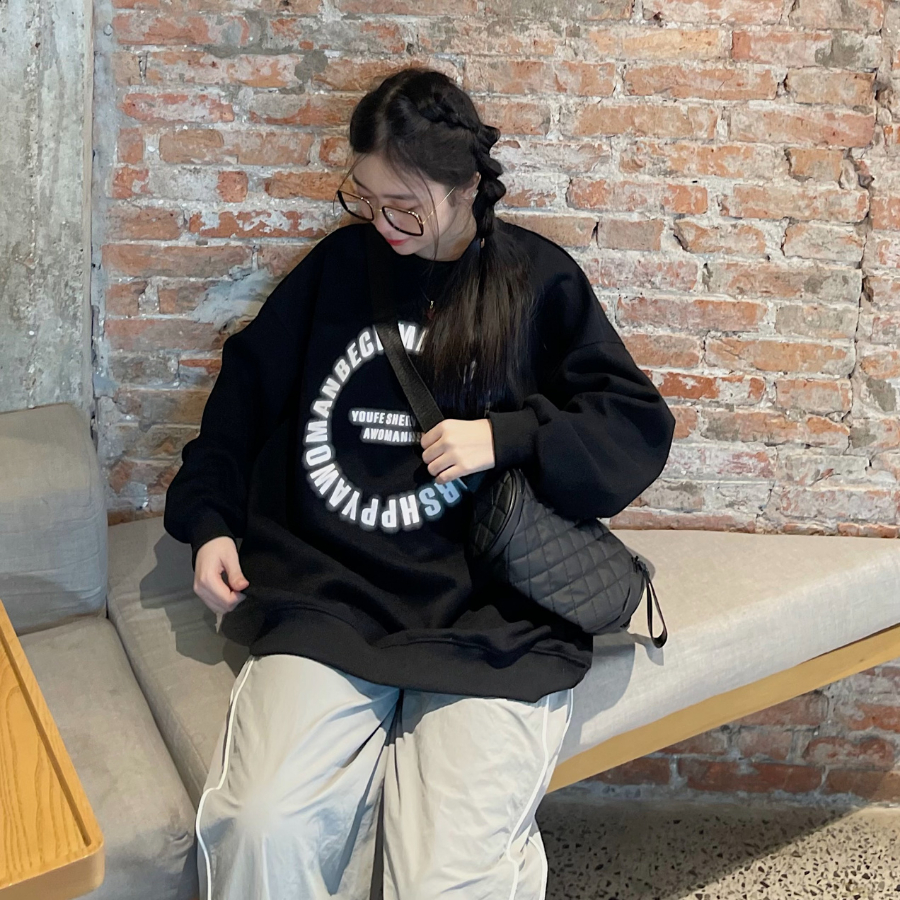 Áo sweater nữ form rộng chất vải 2 da mịn dày dặn ONIEN 10630 - Jemcloset