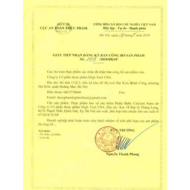 Siro calci Pedia Baby Calcium Nano - bổ sung canxi cho trẻ