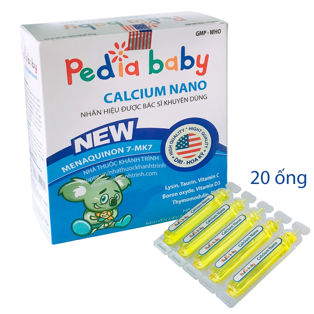 Siro calci Pedia Baby Calcium Nano - bổ sung canxi cho trẻ
