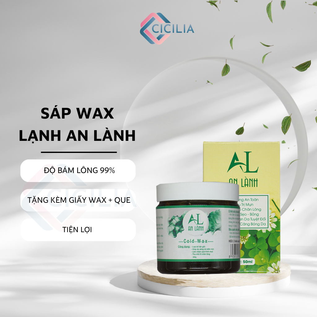 {Tặng 50 Giấy Wax+2Que Gỗ} Hũ Sáp Wax Lông Dạng Lạnh An Toàn Cho Da CICILIA 971