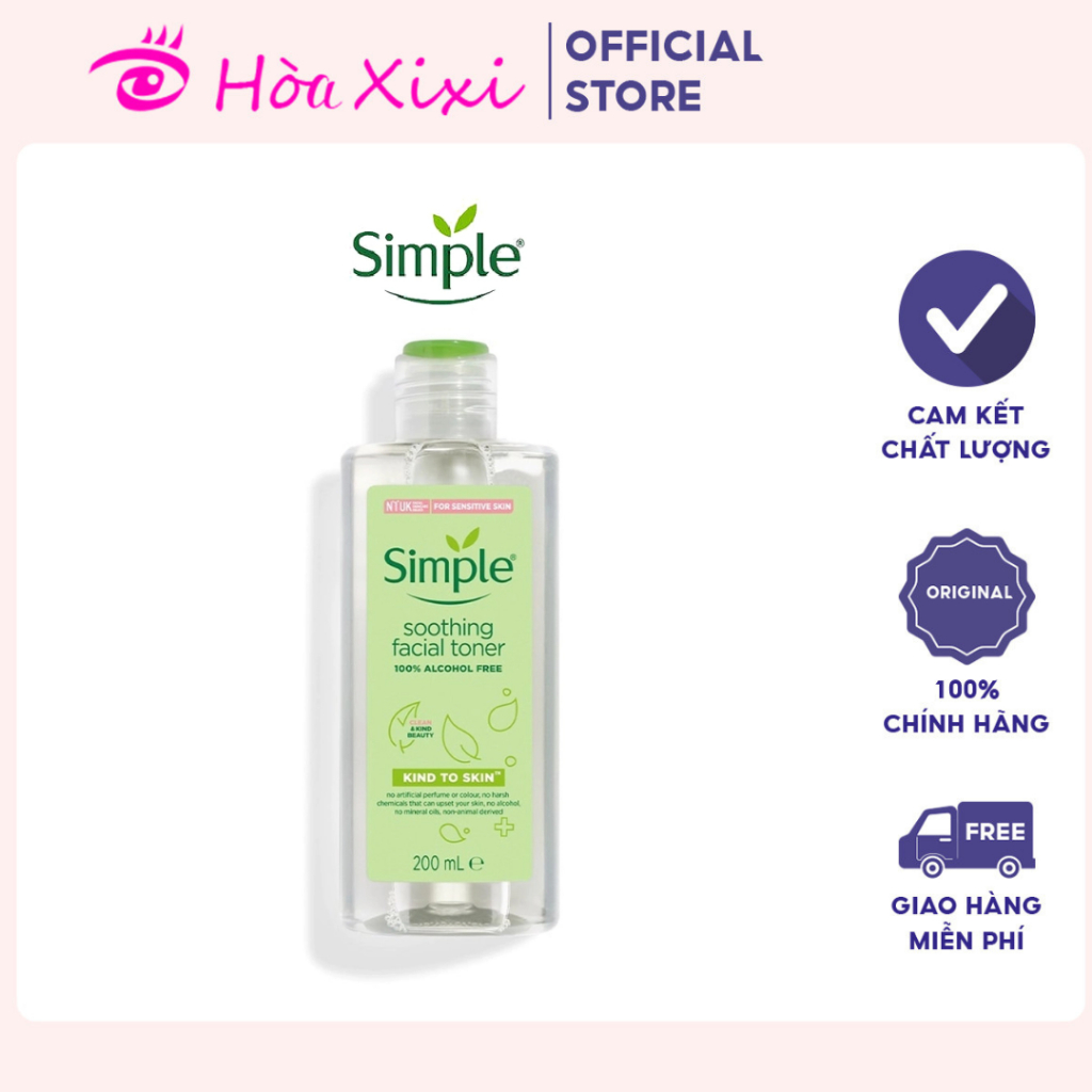 Nước Hoa Hồng Simple Soothing Facial Toner 200ml