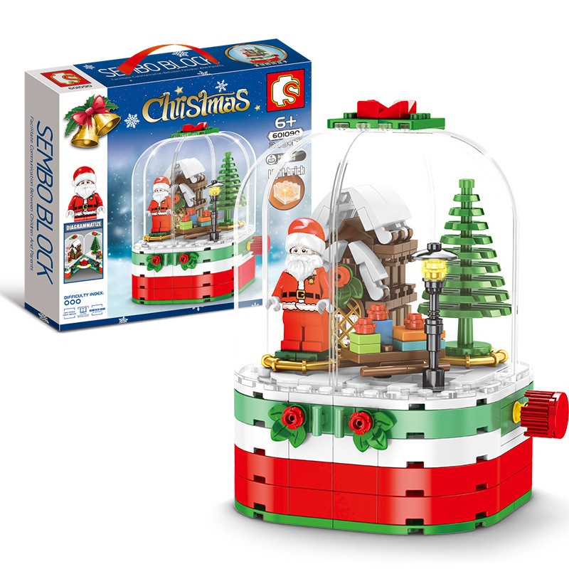 Đồ Chơi Lắp Ráp LEGO Mô Hình Hộp Nhạc Ông Già Noel Santa Claus Giáng Sinh Merry Christmas SEMBO 601090 Với 230+ PCS00