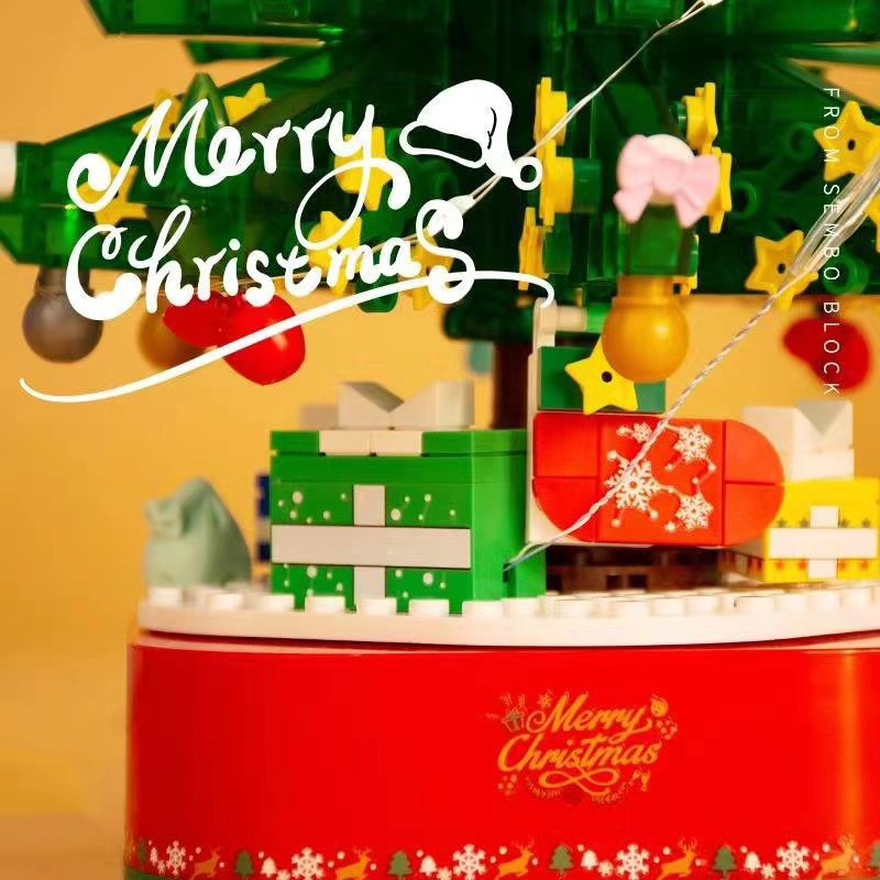 Đồ Chơi Lắp Ráp LEGO Mô Hình Hộp Nhạc Cây Thông Noel, Giáng Sinh Merry Christmas SEMBO 601097 Với 480+PCS