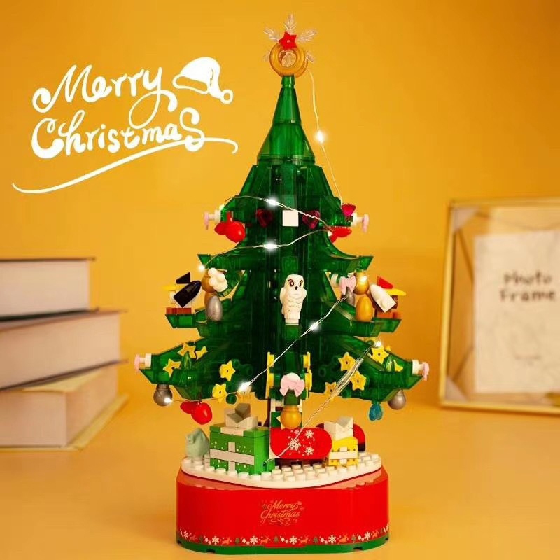 Đồ Chơi Lắp Ráp LEGO Mô Hình Hộp Nhạc Cây Thông Noel, Giáng Sinh Merry Christmas SEMBO 601097 Với 480+PCS