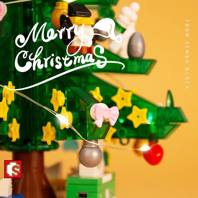 Đồ Chơi Lắp Ráp LEGO Mô Hình Hộp Nhạc Cây Thông Noel, Giáng Sinh Merry Christmas SEMBO 601097 Với 480+PCS