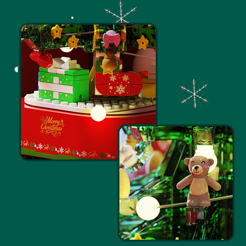 Đồ Chơi Lắp Ráp LEGO Mô Hình Hộp Nhạc Cây Thông Noel, Giáng Sinh Merry Christmas SEMBO 601097 Với 480+PCS