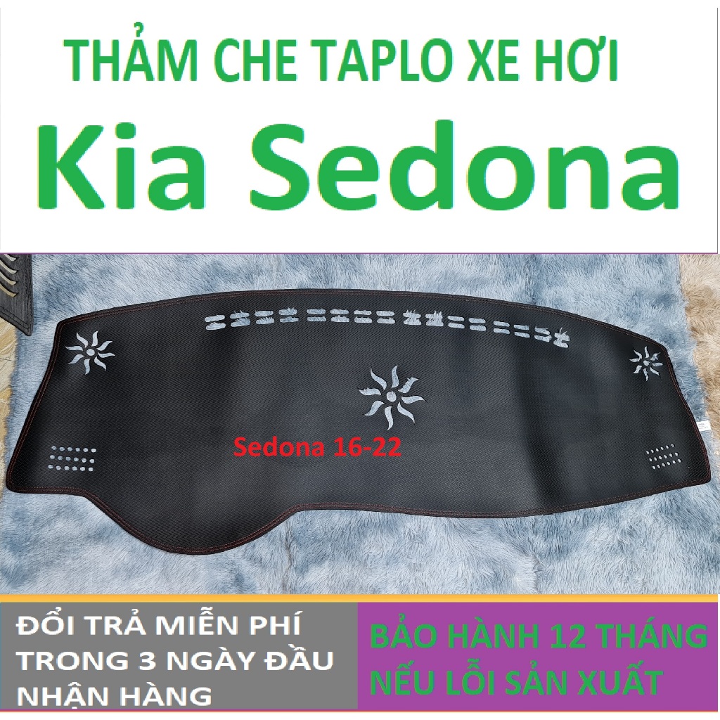 Thảm Taplo Kia Sedona,Thảm Lót Taplo Xe Hơi Cao Cấp Hàng 3 Lớp Có Chống Trượt,Da Đẹp Bảo Hành 12 Tháng