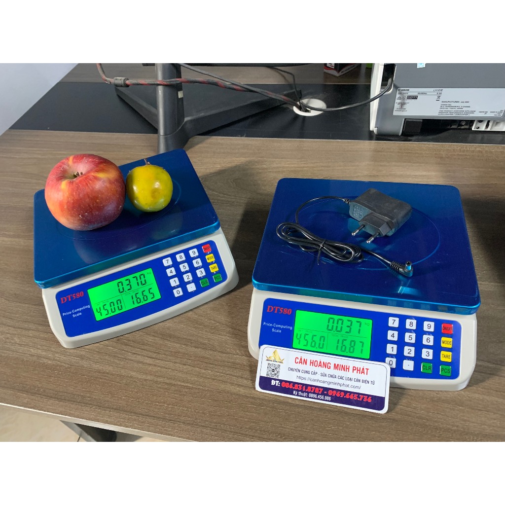 Cân Điện Tử 30kg ĐT580 - Mâm cân INOX - Cân Thực Phẩm Tính Tiền Giá Rẻ - Kèm Pin - Kèm Sạc