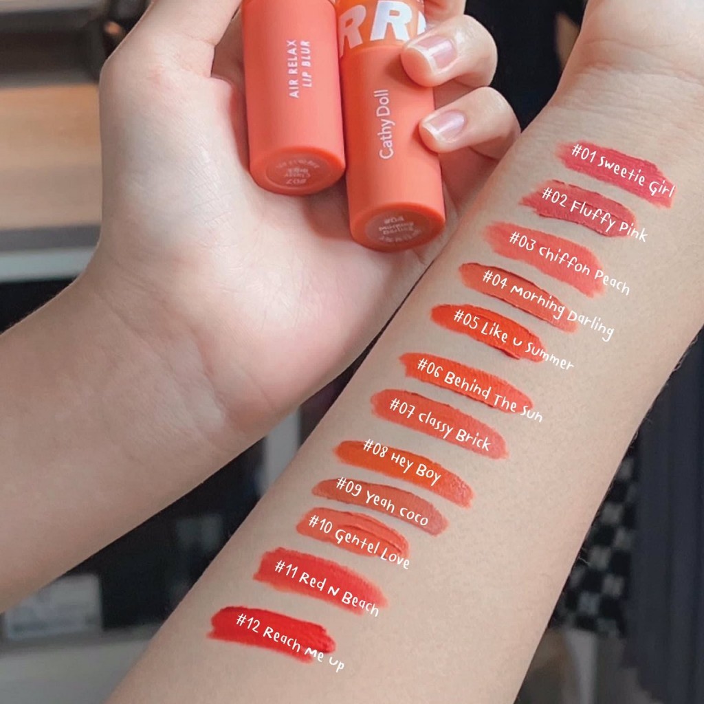 Son Kem Lì, Mịn Môi, Lâu Trôi Cathy Doll Air Relax Lip Blur 3.5g