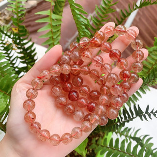 Vòng tay đá Thạch anh tóc đỏ thiên nhiên, Vòng tay đá Năng lượng, Viên đá tạo động lực