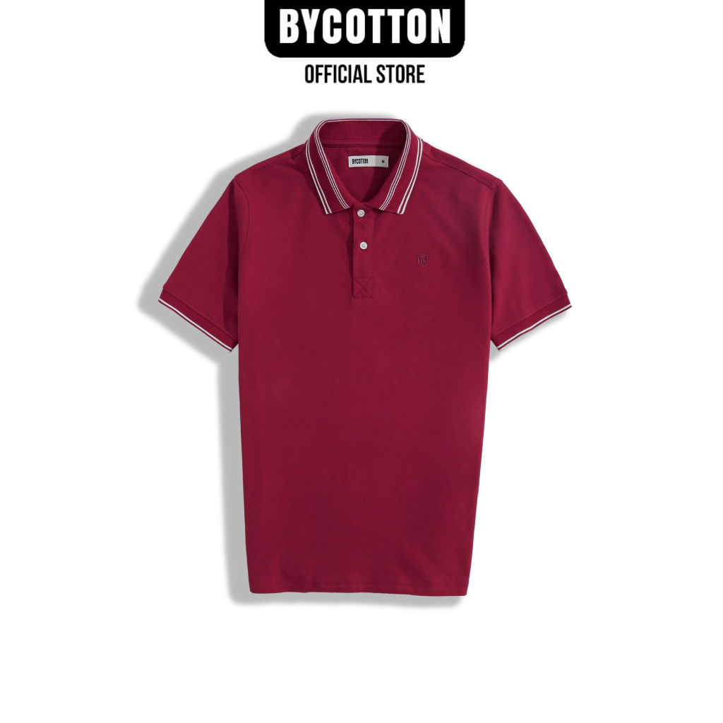 Áo Thun Nam Cao Cấp Polo Premium Basic Red Bo Tổ Ong BY COTTON