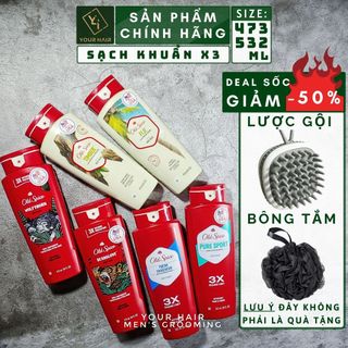 Sữa tắm Old Spice Body Wash Bearglove Wolfthorn Timber Fiji PureSport Fresh 2in1 - 473ml - 532ml