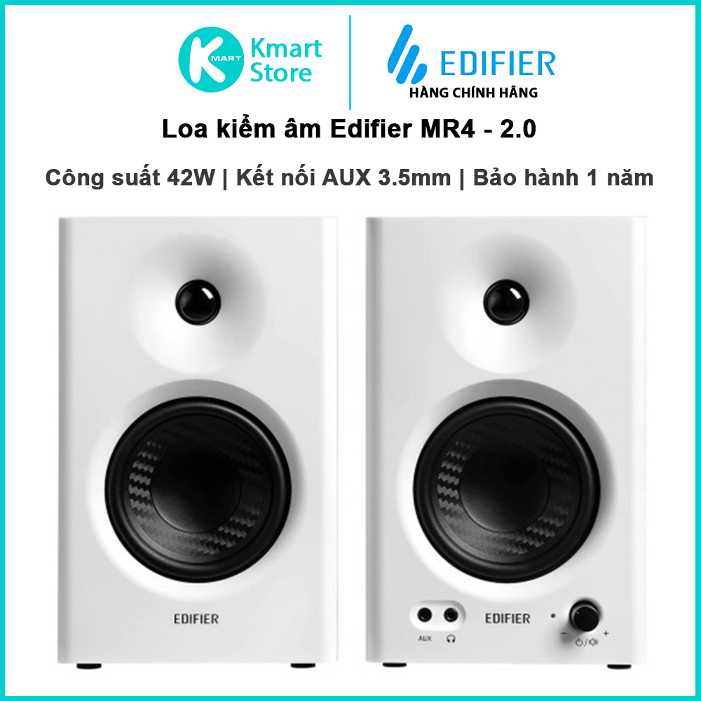 Loa kiểm âm Edifier MR4 - Công suất 42W - Driver Bass 4 Inch - Hàng chính hãng