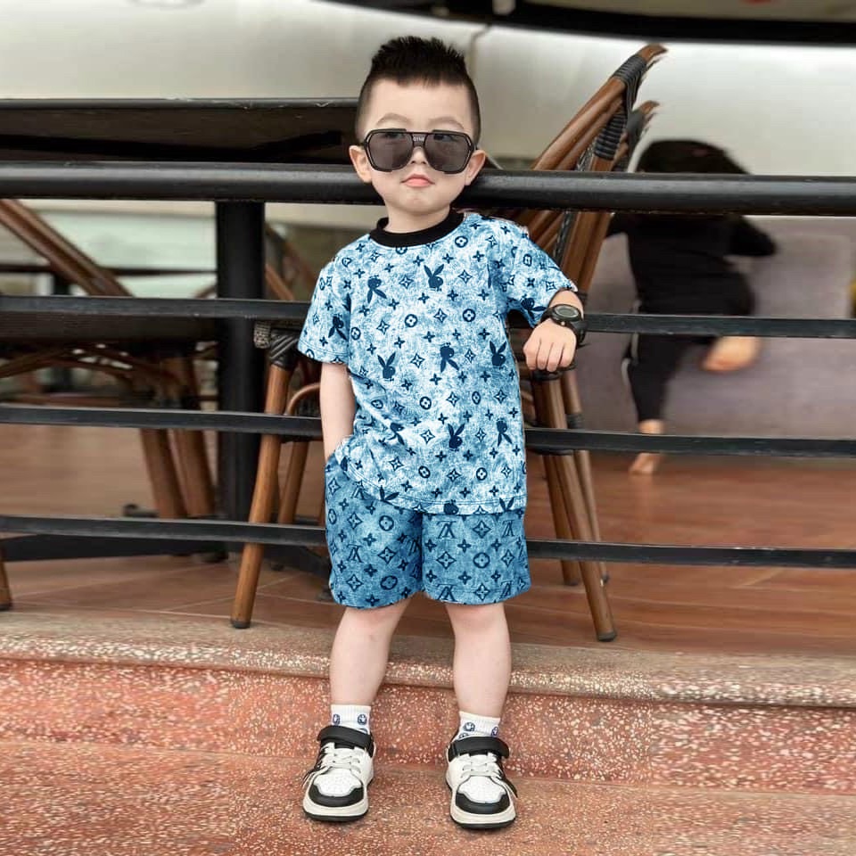 Set bộ cho bé trai chất liệu thun mịn, mát, phong cách siêu hot, siêu chất cho bé