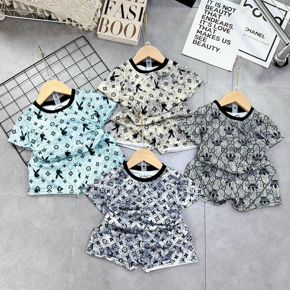 Set bộ cho bé trai chất liệu thun mịn, mát, phong cách siêu hot, siêu chất cho bé