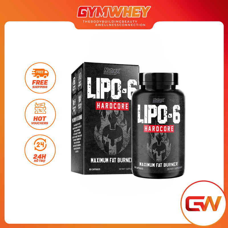 Lipo 6 Hardcore Hỗ Trợ Đốt Mỡ Trong Tập Luyện Nutrex Lipo6 Hardcore