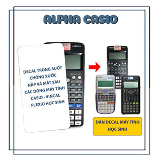 [ Decal Trong Suốt ] Miếng dán decal chống trầy xước máy tính casio fx 580 vnx, fx 570vnplus, fx880, 570esplus, Vinacal