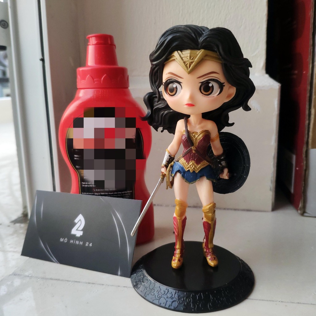 Mô hình cao cấp Wonder Woman Qposket cao 18cm figure đồ chơi siêu nhân nữ Dc comics Marvel siêu anh hùn