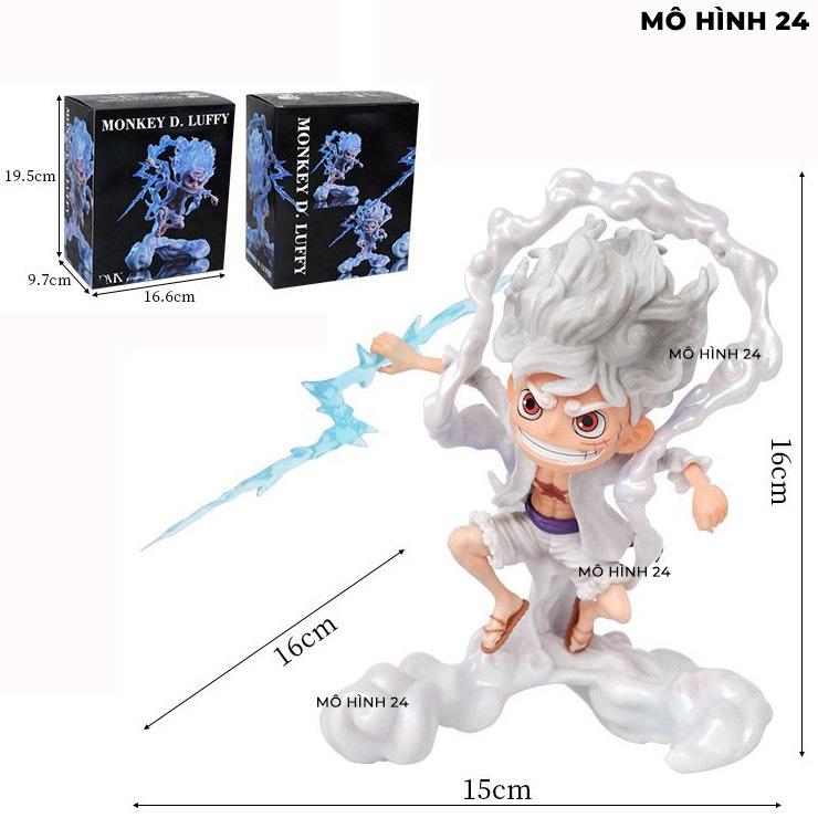 Mô hình trang trí Luffy Nika DMX 16cm figure nhân vật Monkey D luffy Gear 5 dmx studios SD fullbox giá rẻ